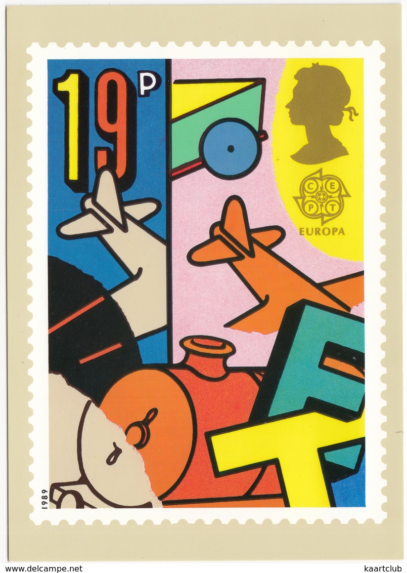 Toy Aeroplane And Train  - Games And Toys  (19p Stamp) -  1989 - (U.K.) - Postzegels (afbeeldingen)