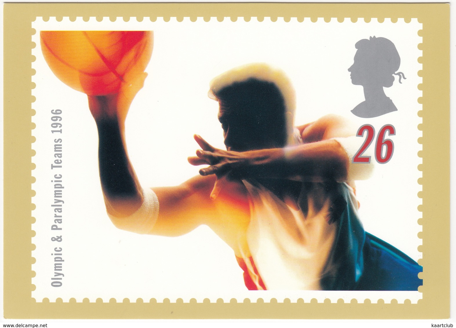 'GOAL' - Swifter, Higher, Stronger - Olympic & Paralympic Teams 1996  (26p Stamp) -  1996 - (U.K.) - Timbres (représentations)