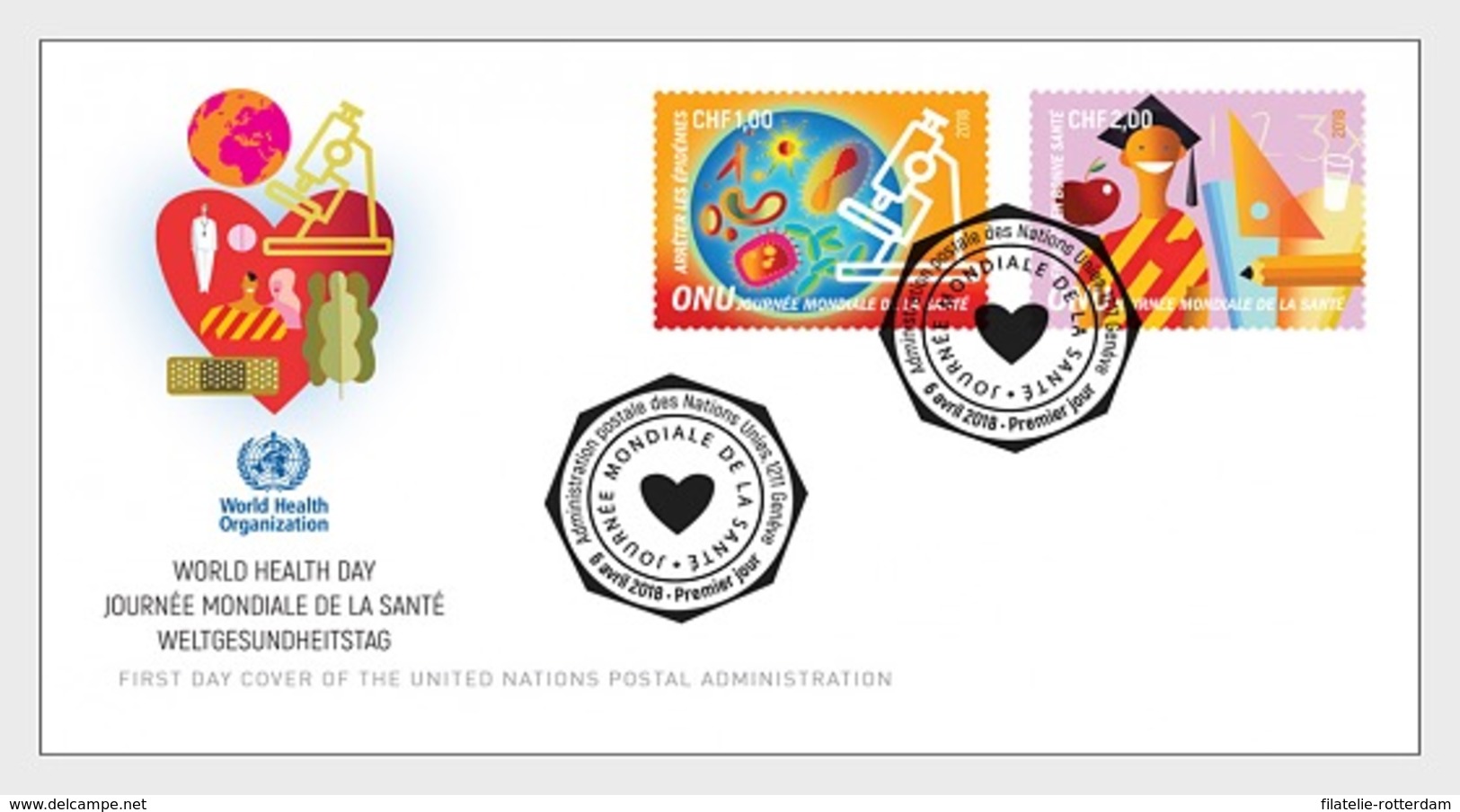 VN / United Nations (Geneva) - Postfris / MNH - FDC World Health Day 2018 - Ongebruikt