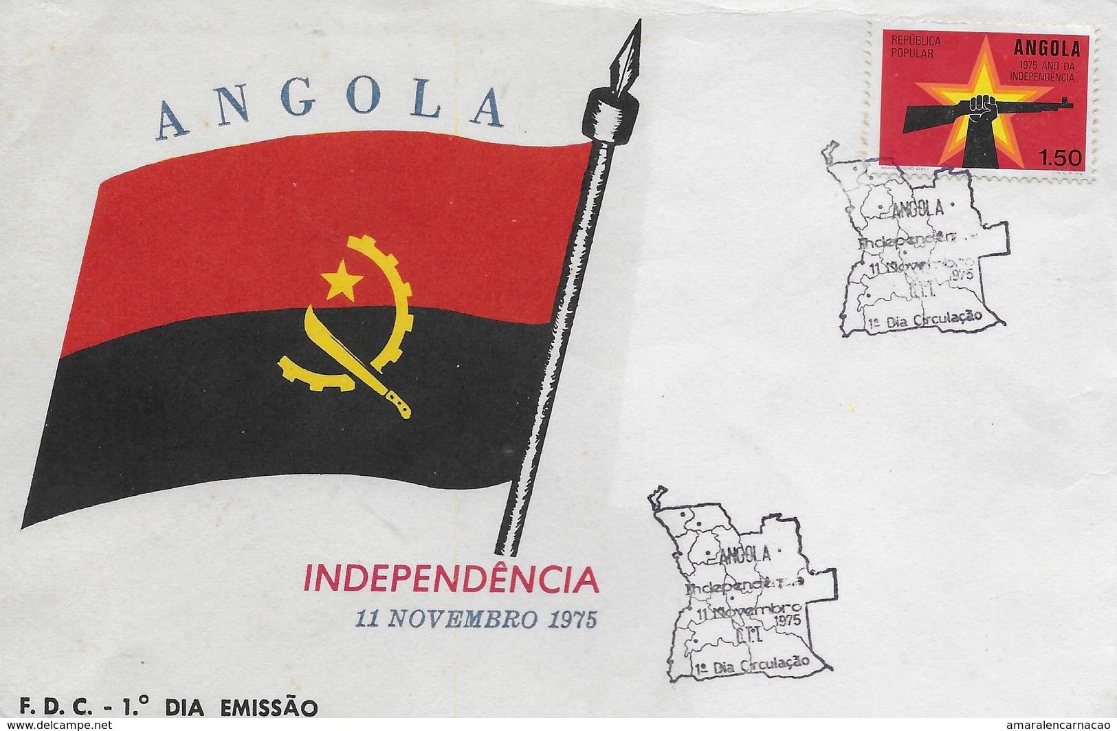 TIMBRES - STAMPS - FDC - MARCOPHILIE - ANGOLA - INDÉPENDANCE 11-11-1975 - Angola