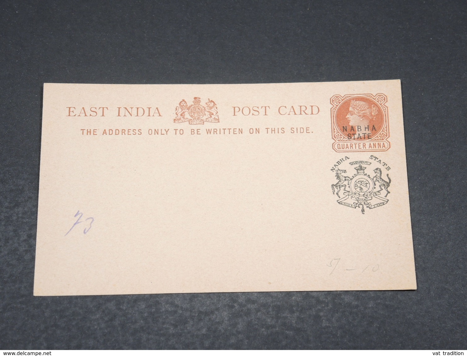 INDE - Entier Postal Surchargé Nabha Non Circulé - L 17499 - Nabha