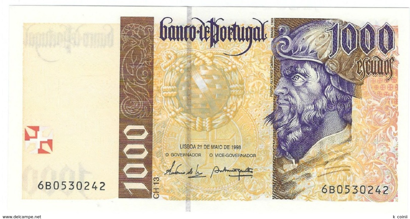 Portugal - 1000 Escudos (1000$00) 1998 21 May - UNC - Portugal