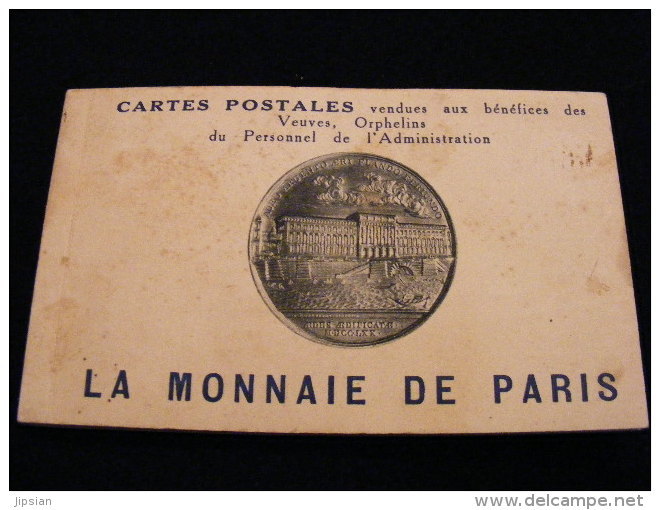 Carnet 20 Cpa La Monnaie De Paris Vendues Aux Bénéfices Des Veuves Orphelins Du Personnel -- Toutes Photos  AVRIL18-8bis - Münzen (Abb.)