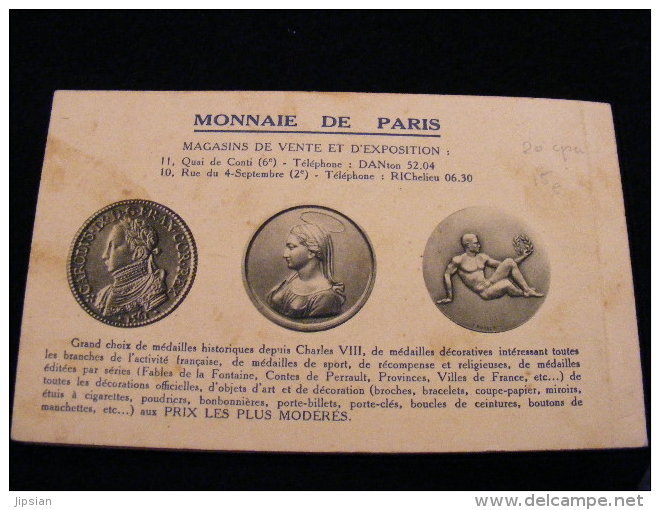 Carnet 20 Cpa La Monnaie De Paris Vendues Aux Bénéfices Des Veuves Orphelins Du Personnel -- Toutes Photos  AVRIL18-8bis - Monnaies (représentations)