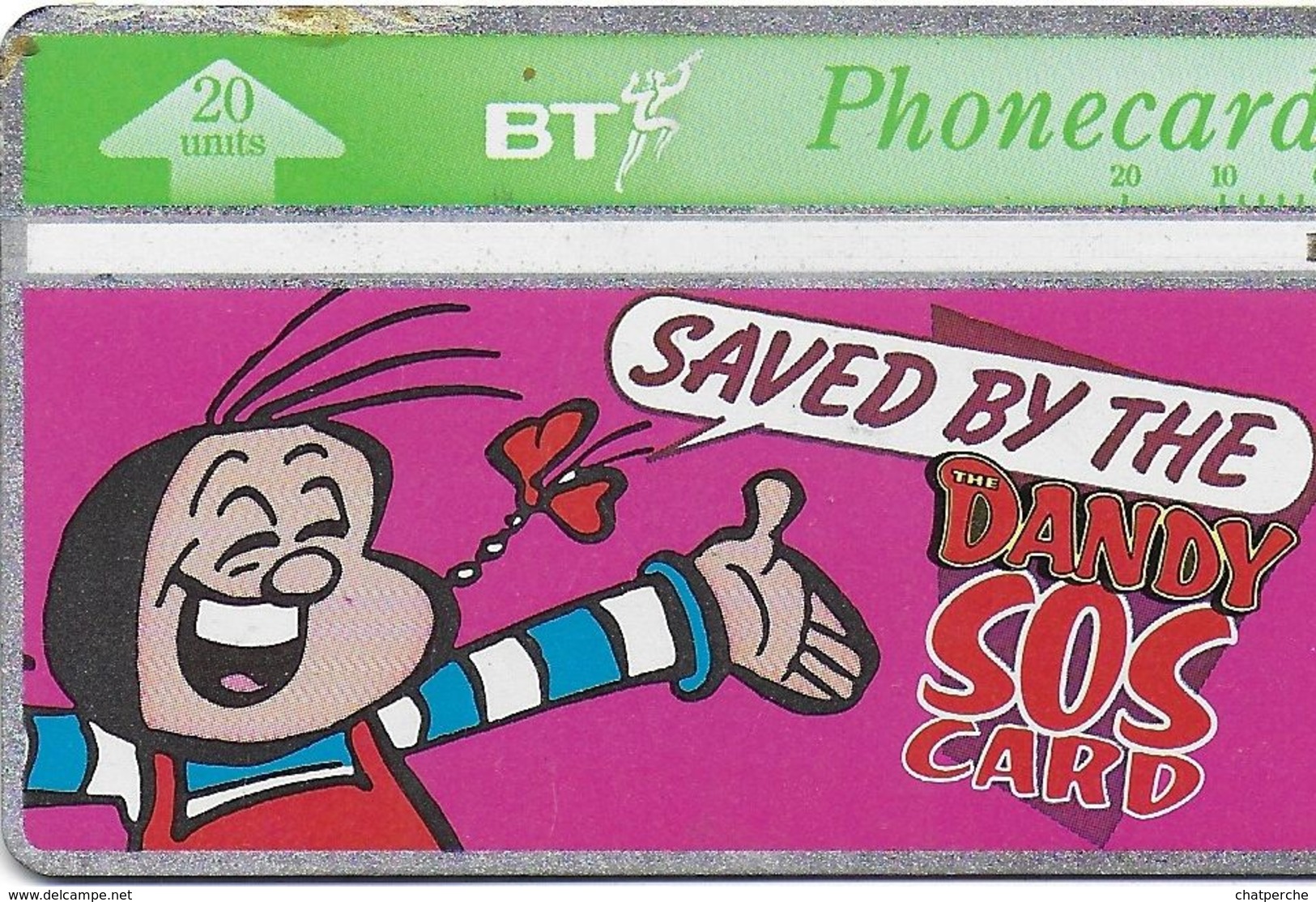 TÉLÉCARTE PHONECARD ROYAUME-UNI  20 UNITES SAVE BY THE DANDY SOS CARD - Sammlungen