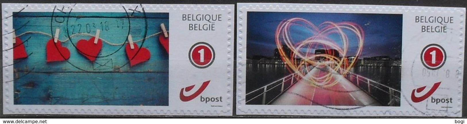 België 2017 Happy Love - Oblitérés