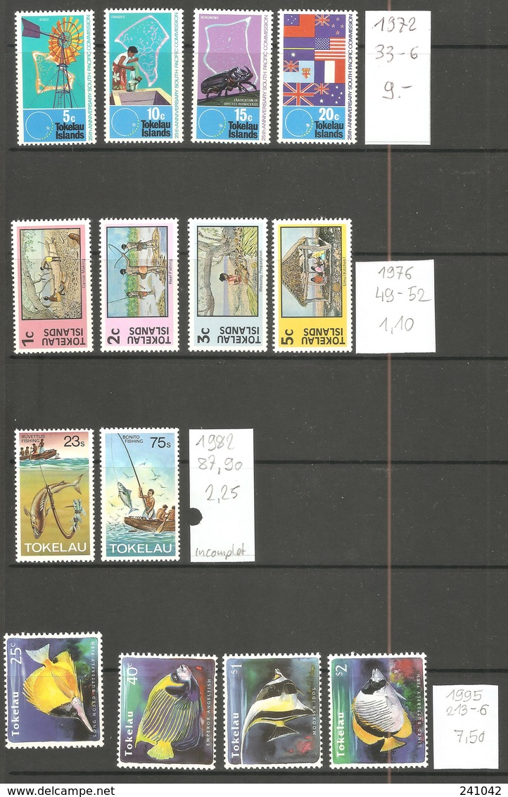 Tokelau, 1972-95, Lot Divers - Tokelau