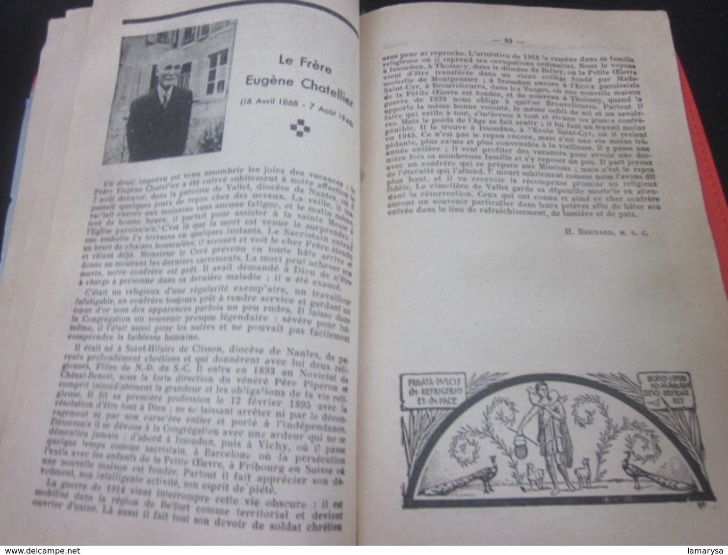 1946 ANNALES DE NOTRE-DAME DU SACRE-CŒUR-ACTIONS DE GRACE-VIE RELIGIEUSE-EGLISE à ISSOUDUN -MISSIONS-Culture  Religion - Religión