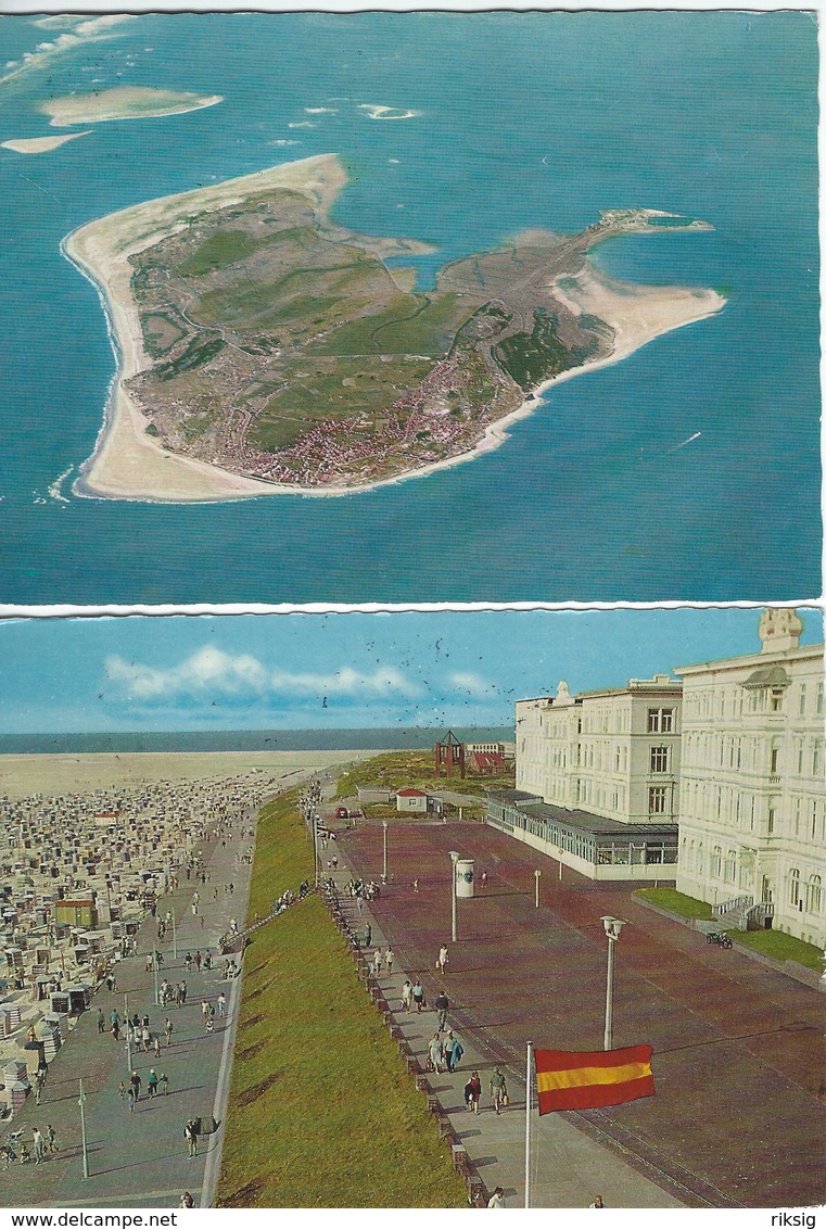 Nordseeheilbad Borkum. 2 Cards. . Germany.  # 07582 - Borkum