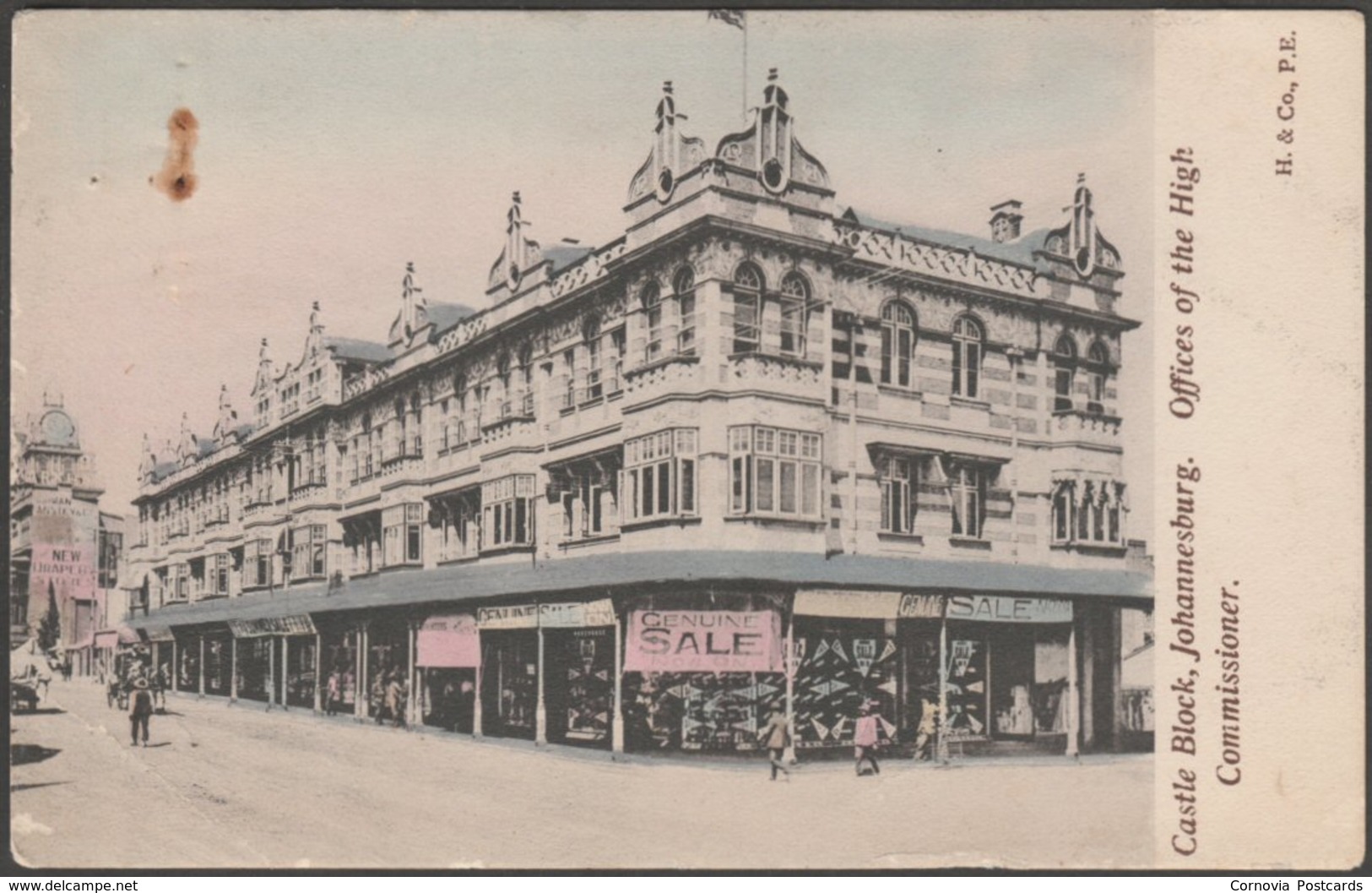 Offices Of The High Commissioner, Castle Block, Johannesburg, C.1905-10 - Hallis & Co Postcard - South Africa