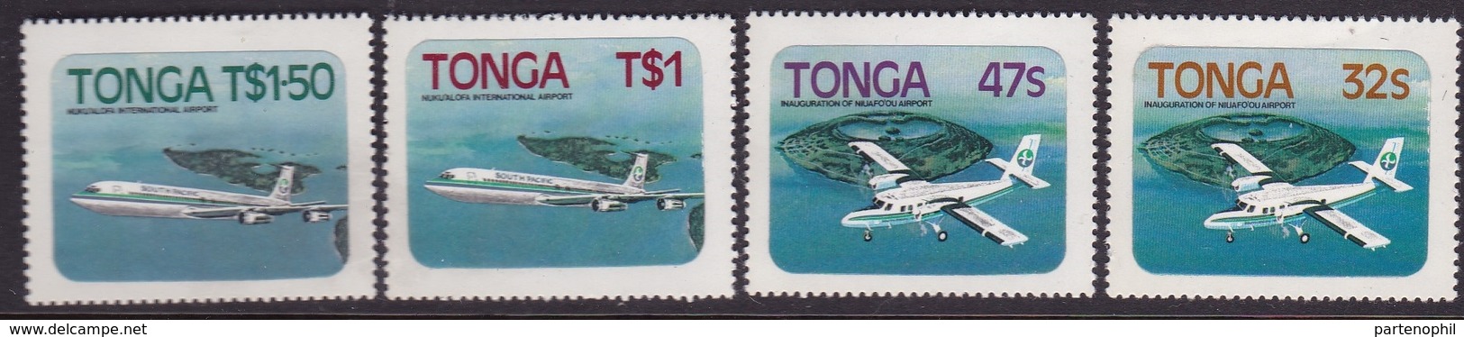 Tonga 1983 Aviation Stamps Airplanes MNH Set Scott # 541/4 - Tonga (1970-...)