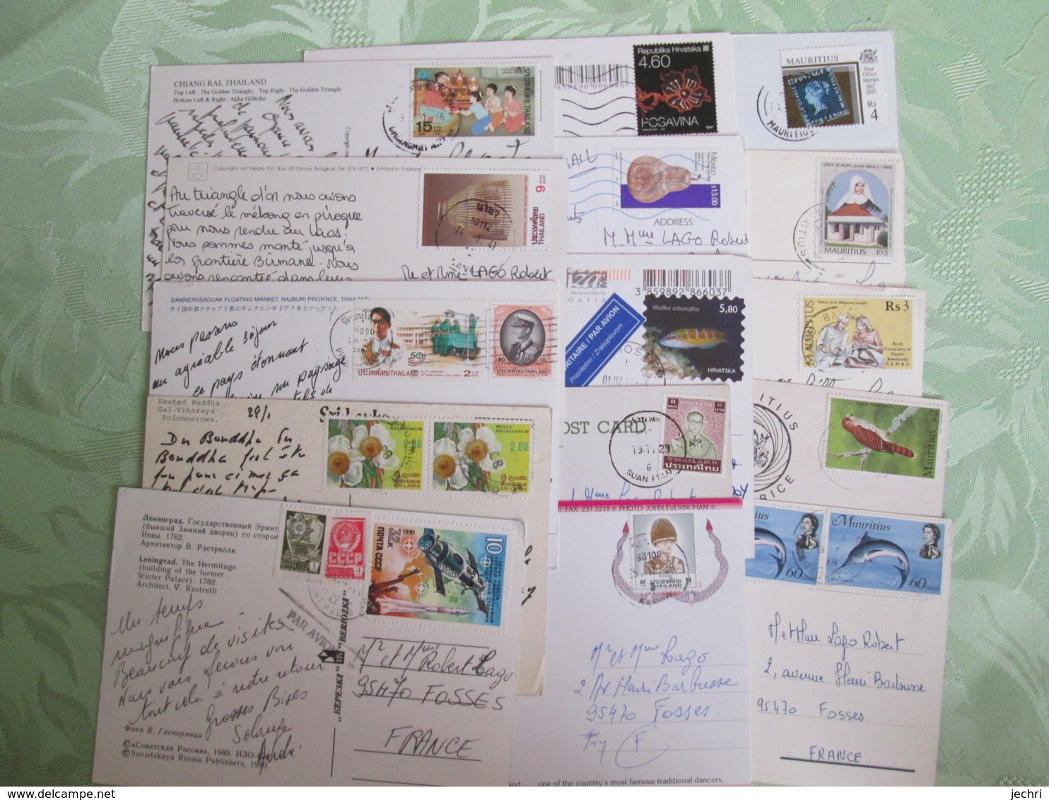Lot De 70 Cartes Postales Avec Beaux Timbres  Oceanie Et Autres - Autres - Océanie
