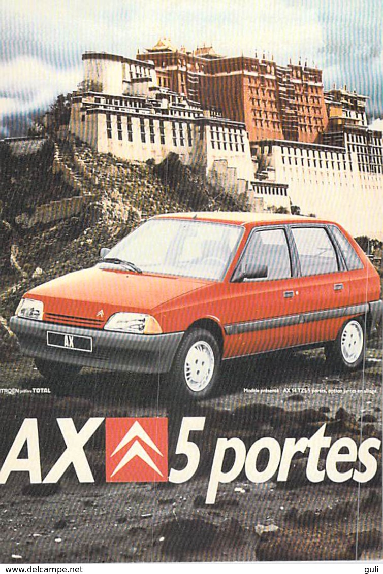 NUGERON  N°J 135- PUB Publicité Campagne Publicitaire CITROEN 1987 - AX 5 Portes  * PRIX FIXE - Publicidad