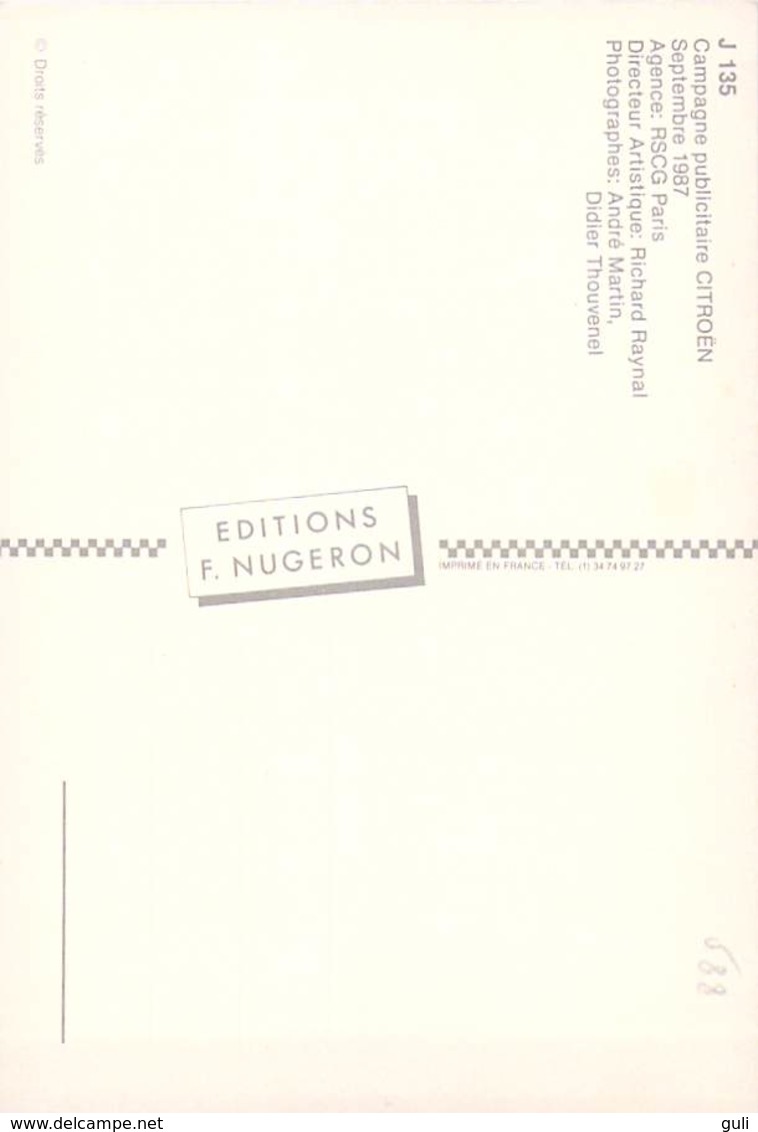 NUGERON  N°J 135- PUB Publicité Campagne Publicitaire CITROEN 1987 - AX 5 Portes  * PRIX FIXE - Publicidad