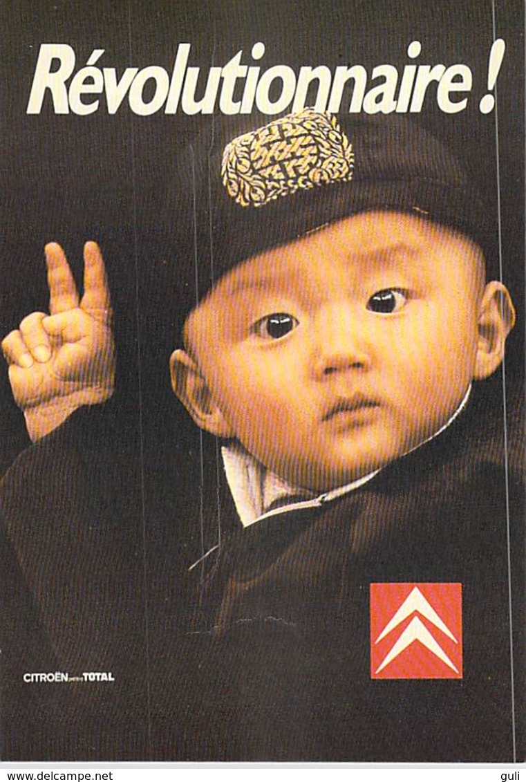 NUGERON  N°J 136 PUB Publicité Campagne Publicitaire CITROEN 1987 Révolutionnaire !  (enfant Bébé Chinois)  * PRIX FIXE - Publicidad