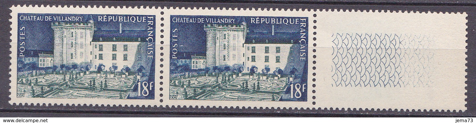 N° 995 Château De Villandry (Touraine) 1 Paire De 2 Timbres Neuf Impecable Sans Charnière - Neufs