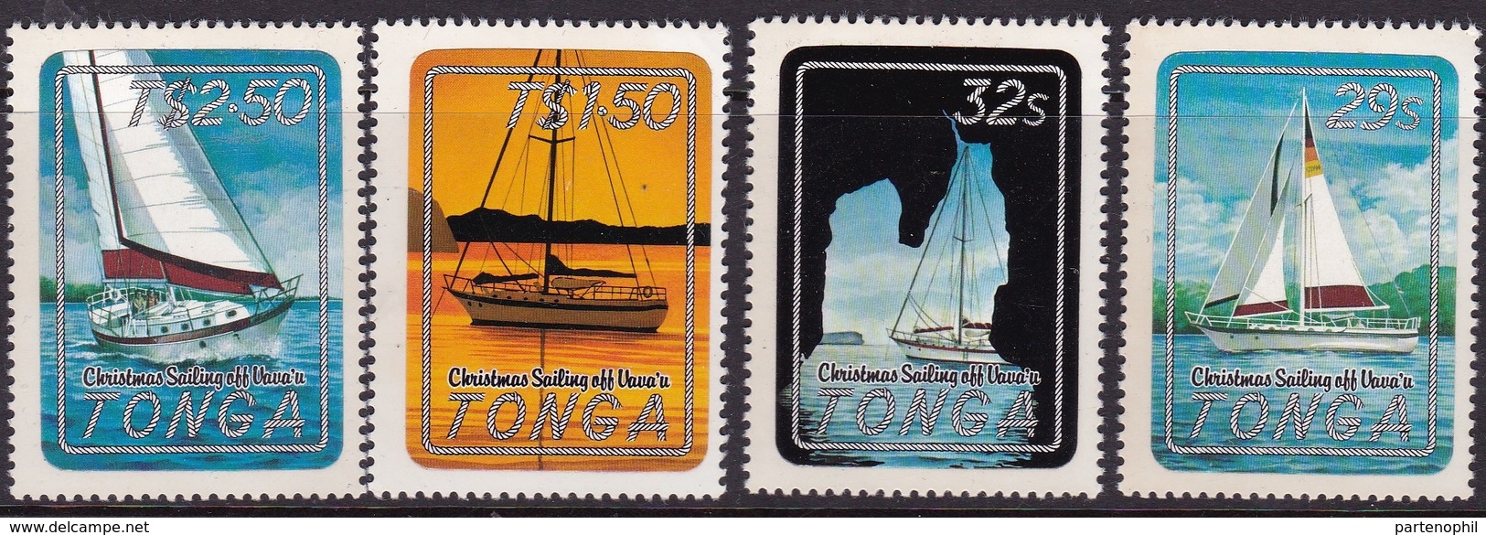 Tonga 1983-mi-N. MER. N. 865-868 ** - MNH-Navi/Ships - Tonga (1970-...)