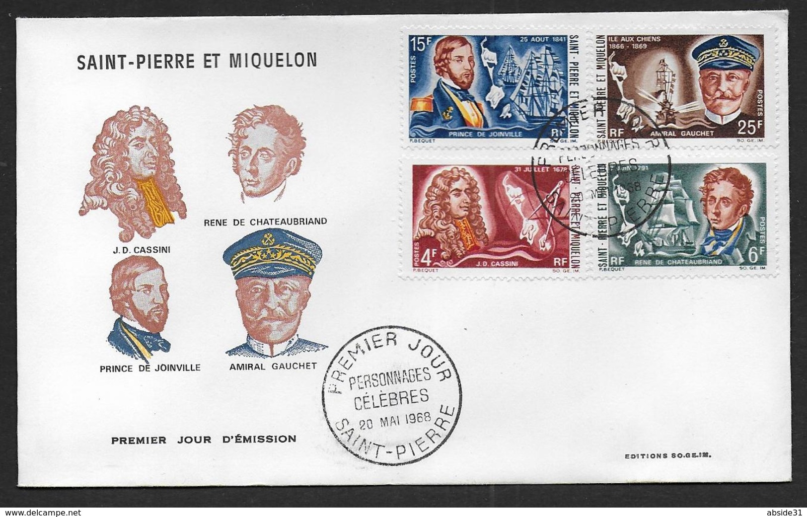 St Pierre Et Miquelon - N° 380 / 383  Sur FDC - ( Cote Des Timbres Oblitérés 21,70 € ) - FDC