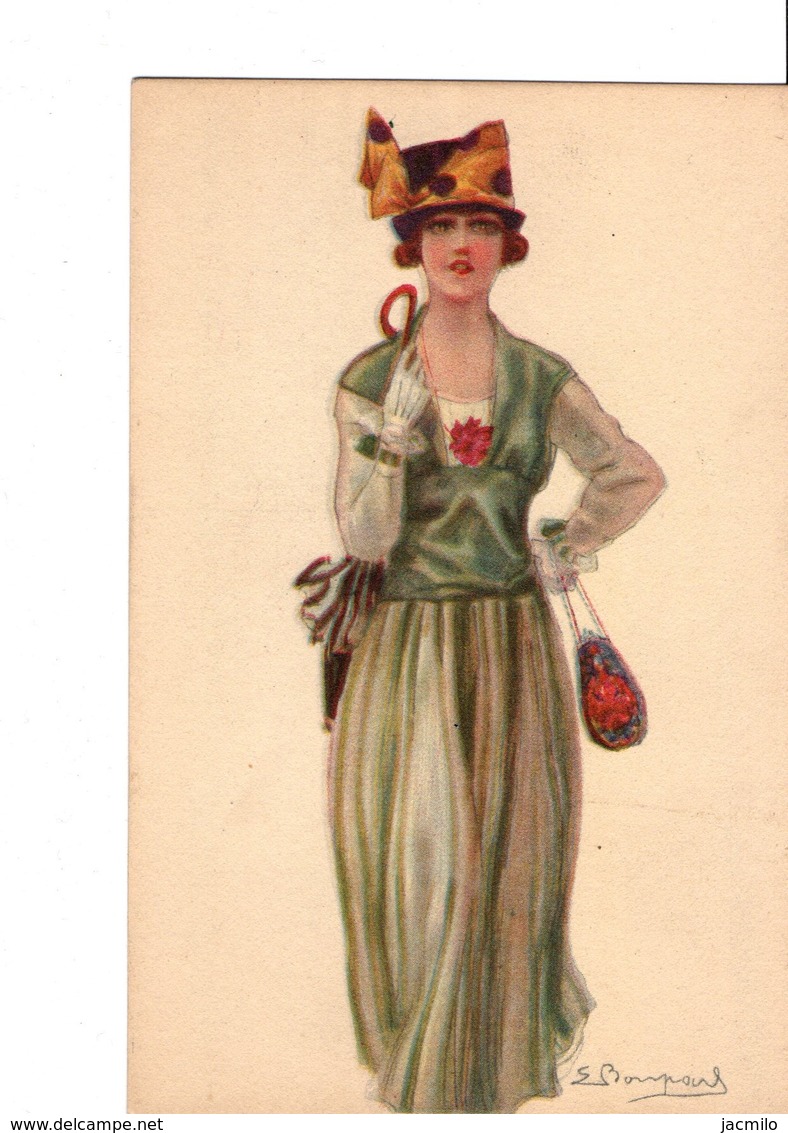 Jeune Femme élégante Présentant La Mode, Avec Chapeau.  951 - 4. - Bompard, S.