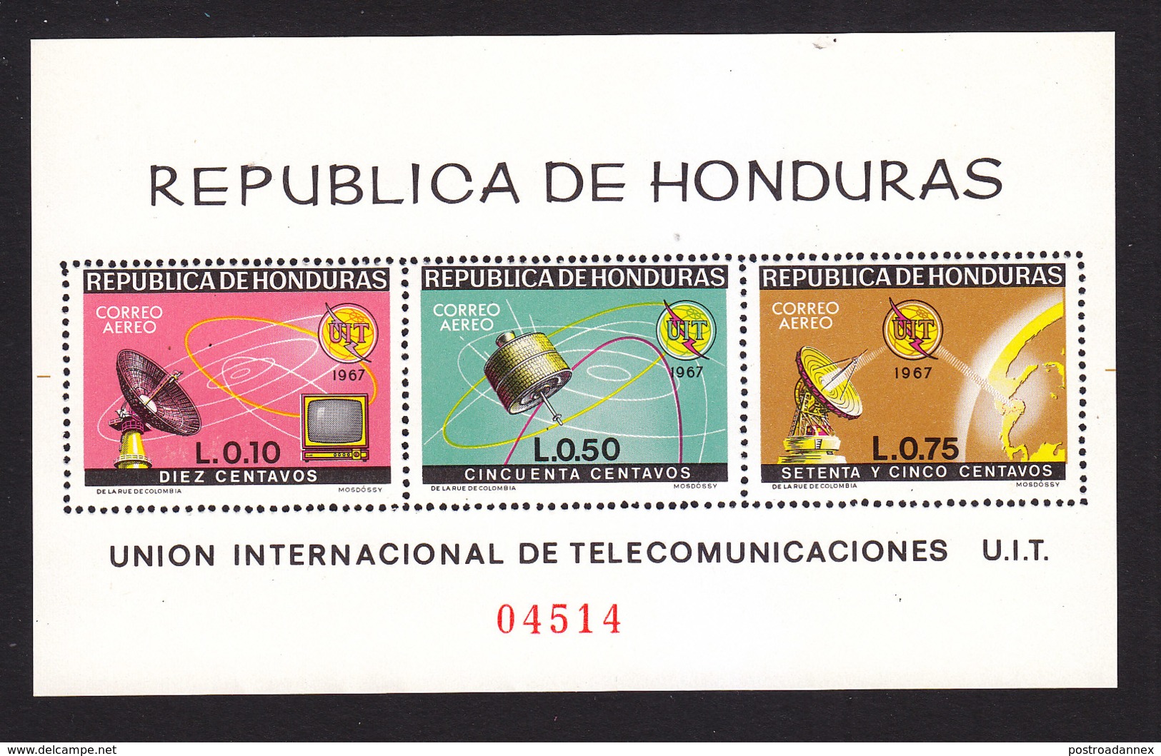 Honduras, Scott #Unlisted, Mint Never Hinged, ITU, Issued 1968 - Honduras