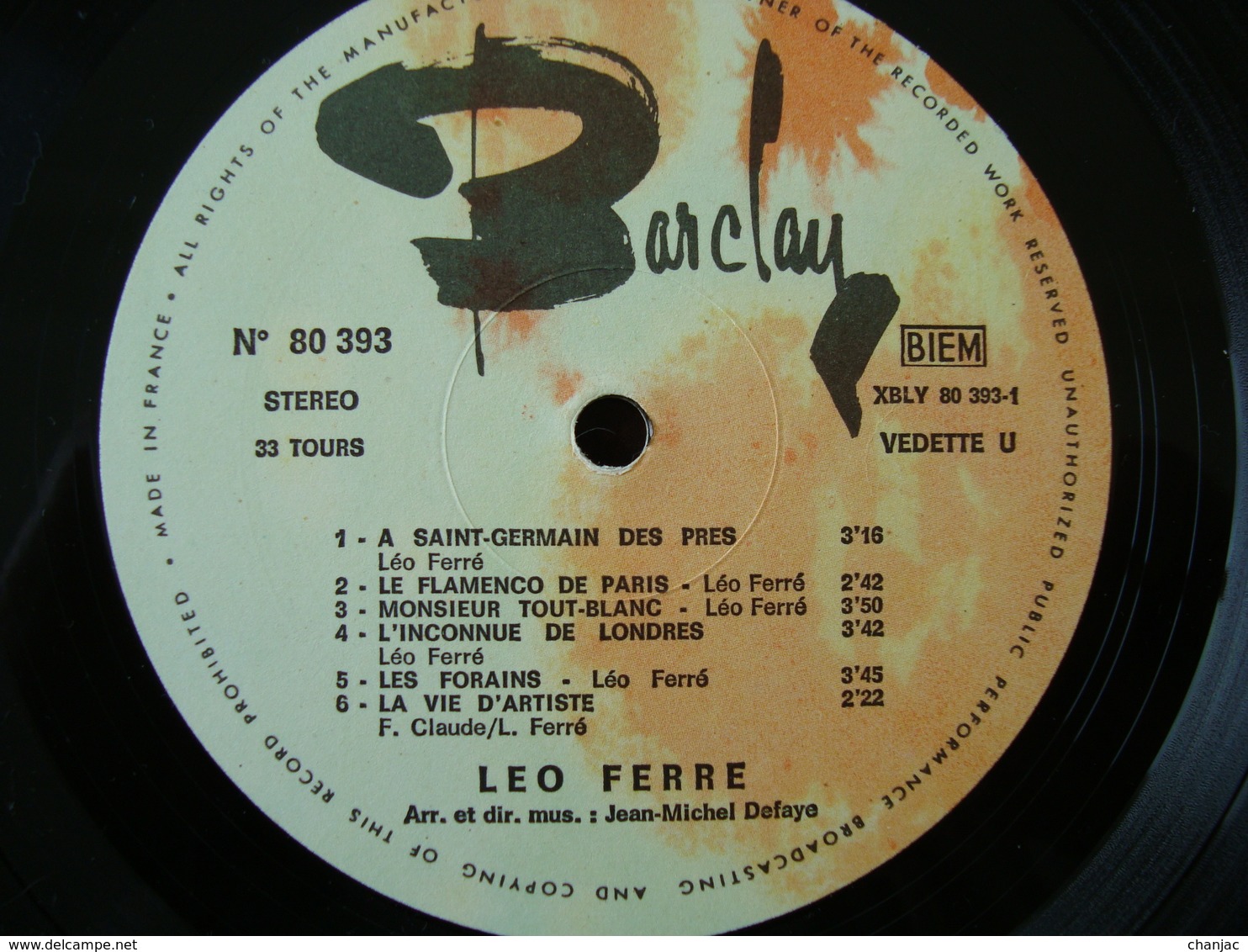 33 Tours: LEO FERRE Les 12 Premières Chansons - Barclay 80 393 De 1970 - Autres - Musique Française