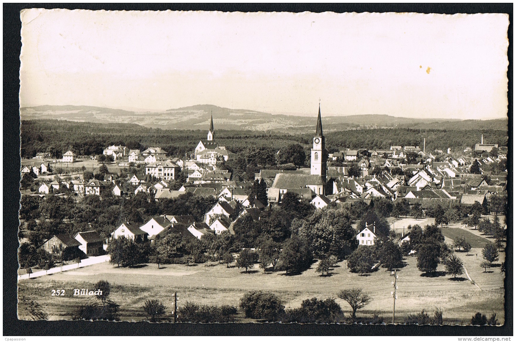 BULACH - ZURICH - Vue Générale  - O.GROB Photograph Bûlach  -scans Recto Verso - Paypal Free - Bülach