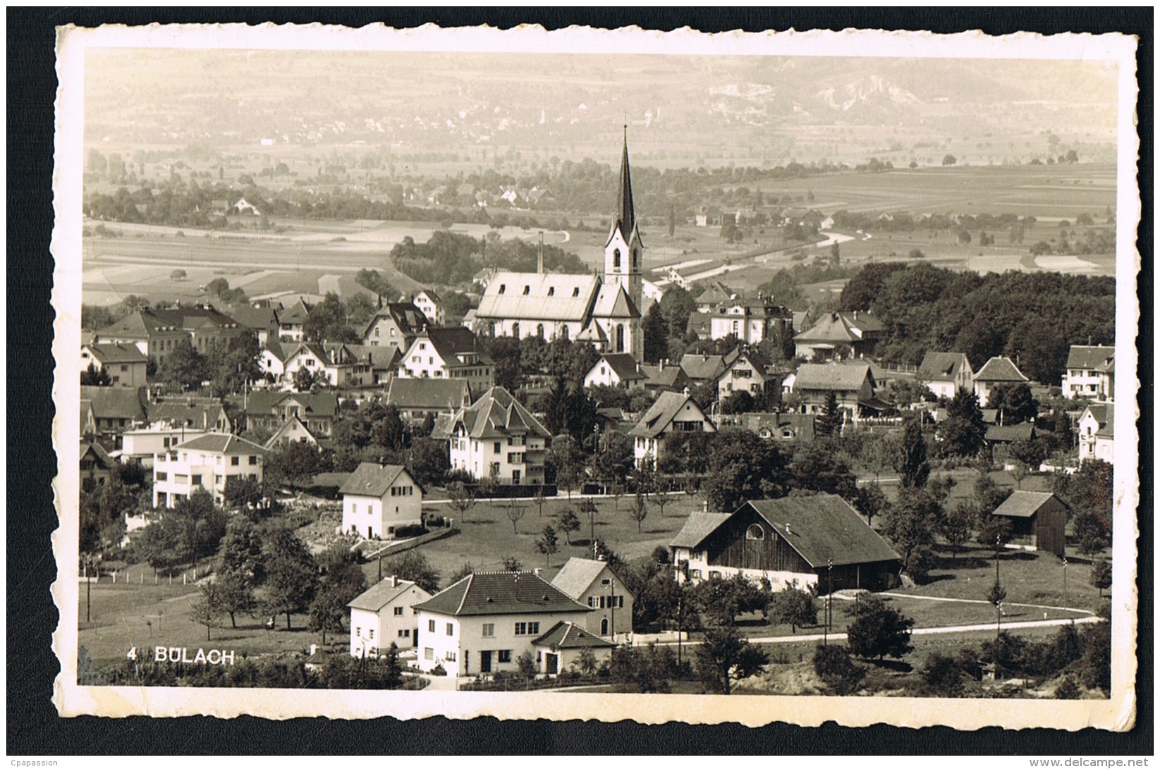 BULACH - ZURICH - Vue Générale  - O.GROB Photograph Bûlach  N° 4  -scans Recto Verso - Paypal Free - Bülach