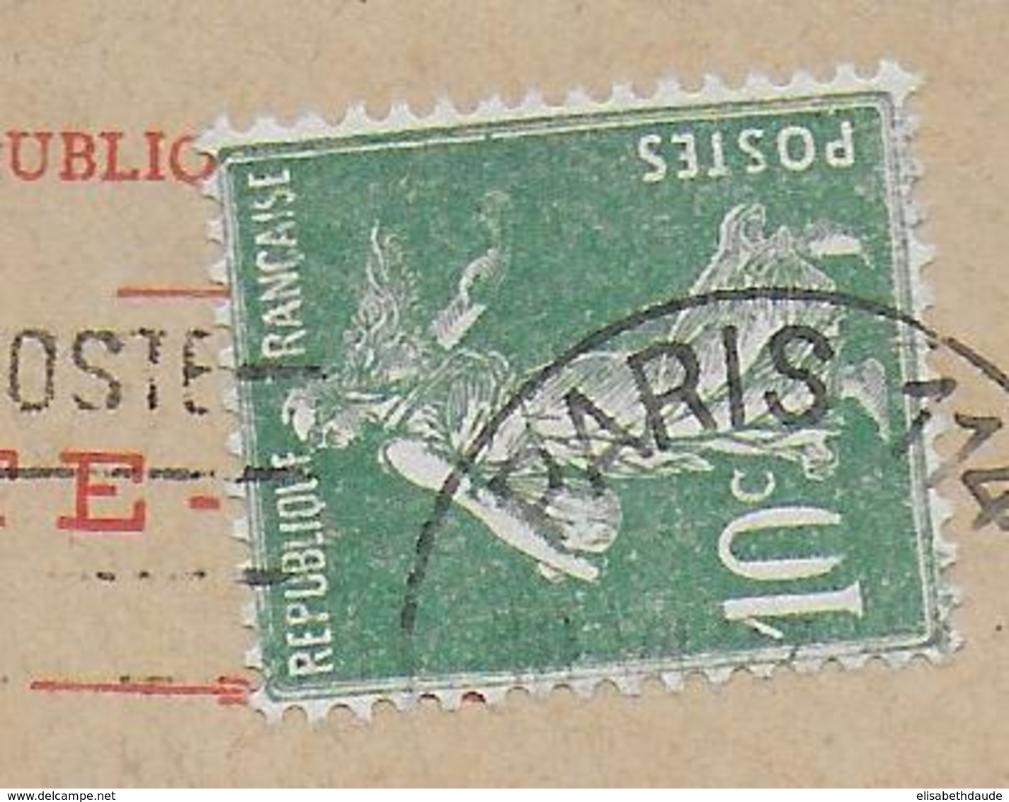 1927 - SEMEUSE VARIETE "0" COUPE Sur CARTE-LETTRE ENTIER De PARIS => LAGNY - 1906-38 Sower - Cameo