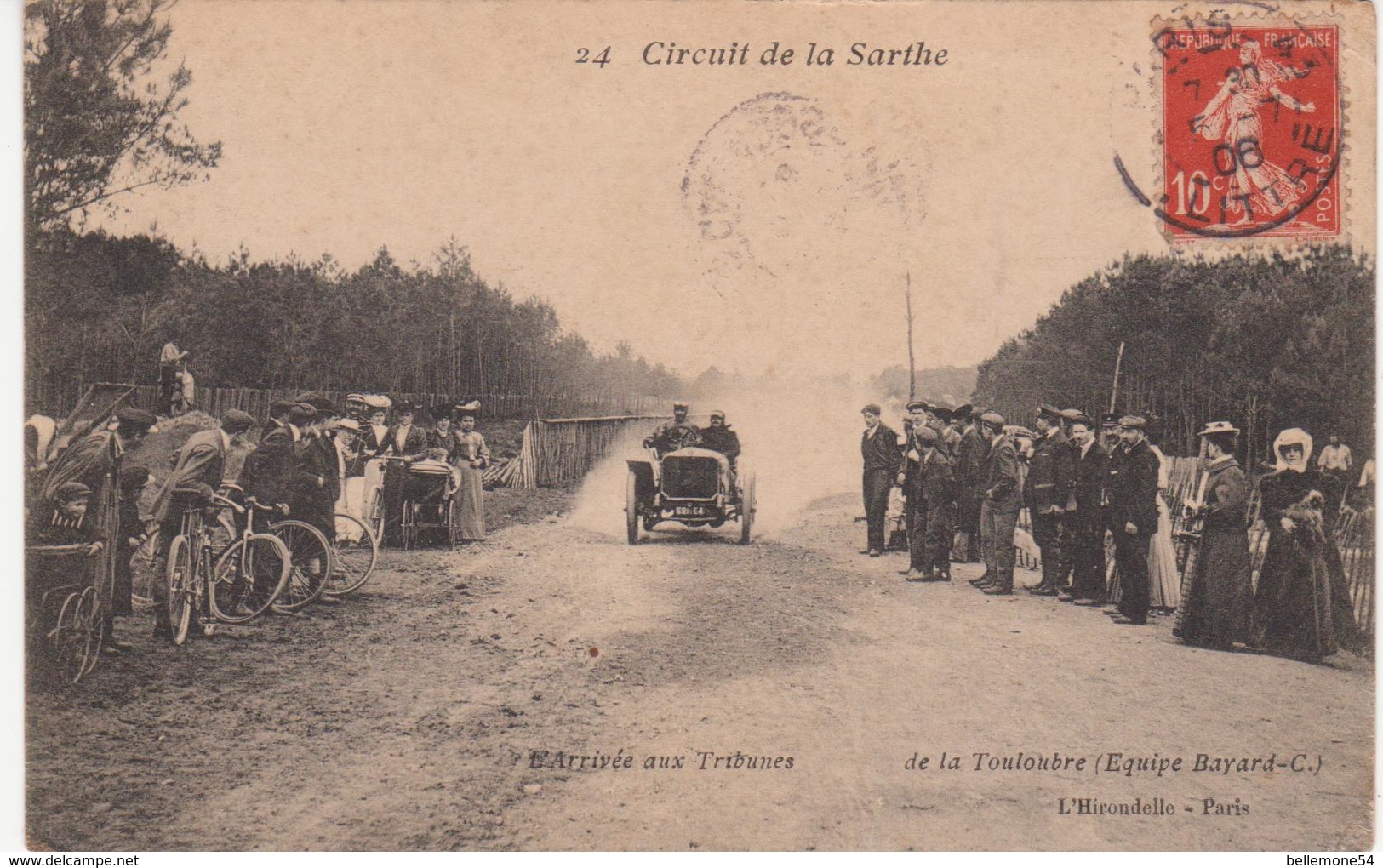 Cpa Dept 72 - SCEAUX SUR HUISNE-Circuit De La Sarthe Arrivée Aux Tribunes De La Touloubre - Autres & Non Classés