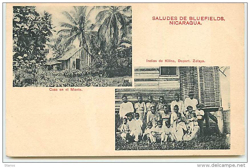 Saludes De Bluefields NICARAGUA - Casa En El Monte - Indios De Klilna - Depart - Zelaya - Nicaragua