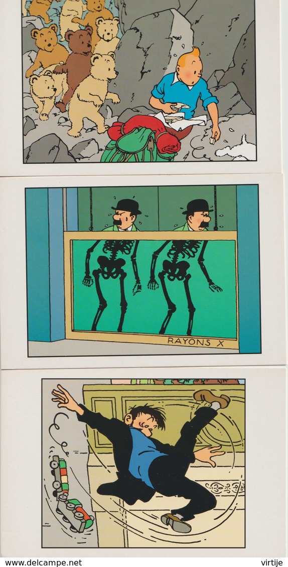 TINTIN.- Lot De 3 Cartes - Vierges - Bandes Dessinées