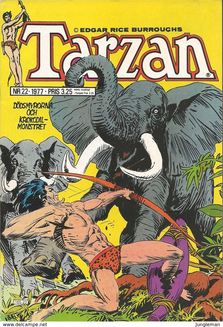 Tarzan Apornas Son Nr 22 - 1977 (In Swedish) Atlantic Förlags AB - Dödsmyrorna Och Krokodil Monstret - BE - Langues Scandinaves