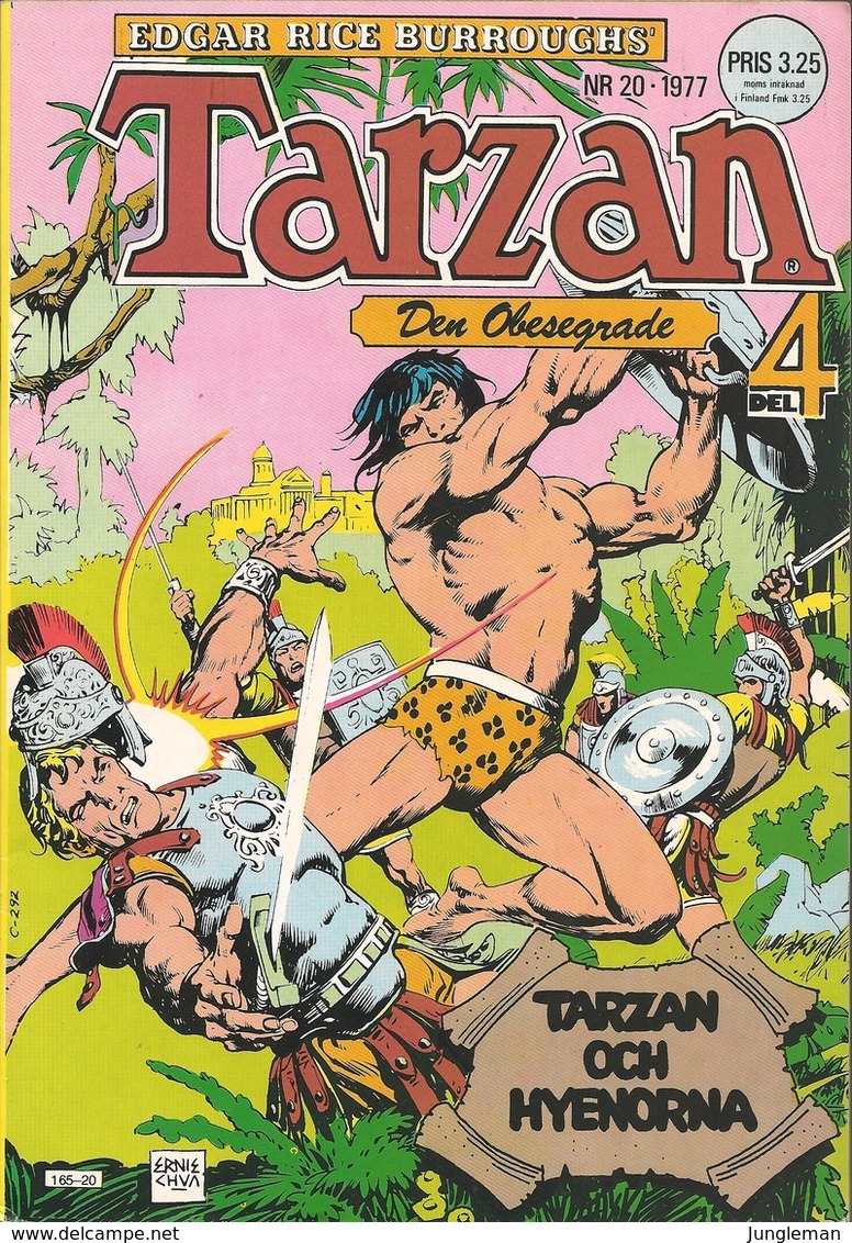 Tarzan Apornas Son Nr 20 - 1977 (In Swedish) Atlantic Förlags AB - Tarzan Den Obesegrade – Döden I Skyn ! - Del 4 - BE - Lingue Scandinave