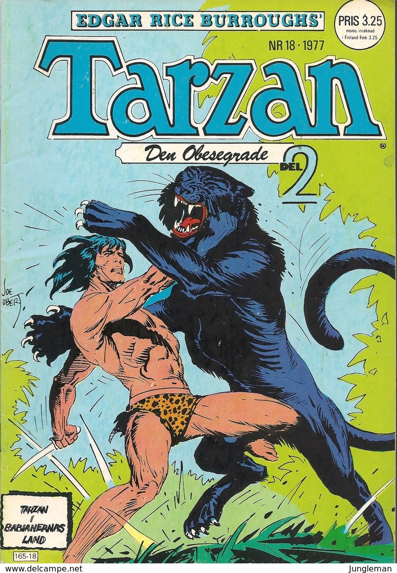 Tarzan Apornas Son Nr 18 - 1977 (In Swedish) Atlantic Förlags AB - Tarzan Den Obesegrade – Liv För Liv - Del 2 - BE - Skandinavische Sprachen