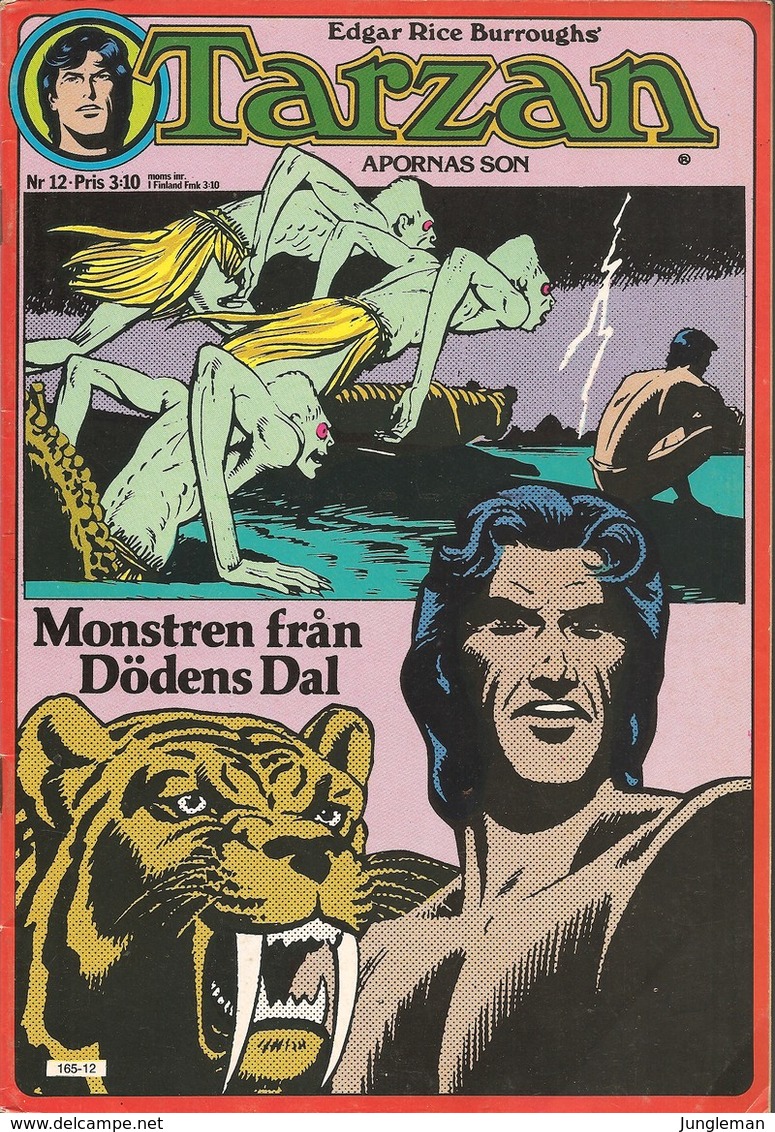 Tarzan Apornas Son Nr 12 - 1977 (In Swedish) Atlantic Förlags AB - Monstren Från Dödens Dal	- Russ Manning - BE - Lingue Scandinave