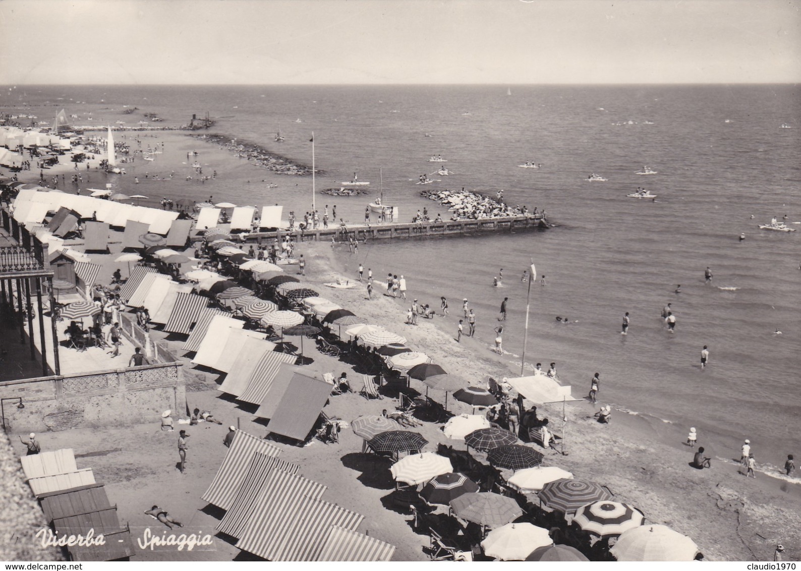 CARTOLINA - POSTCARD - RIMINI - VISERBA - SPIAGGIA - Rimini