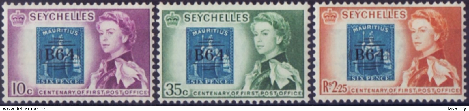SEYCHELLES 1961 Centenary Of First Post Office Queen Elizabeth II MNH - Post