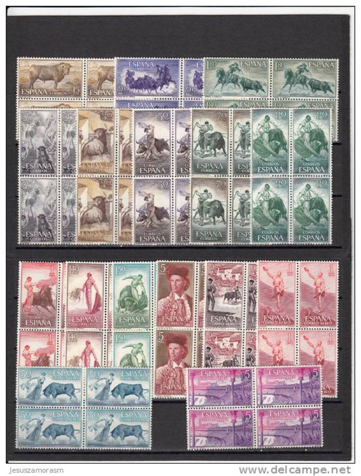 España Nº 1254 Al 1269 En Bloque De Cuatro - Unused Stamps
