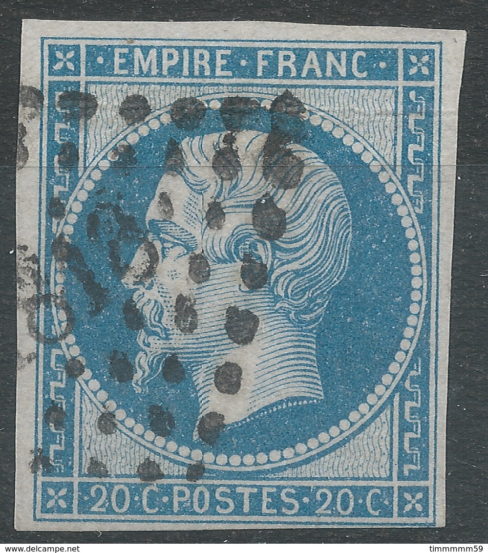 Lot N°42921  N°14A, Oblit PC 1818 Lyon, Rhone (68), Bonnes Marges - 1853-1860 Napoléon III