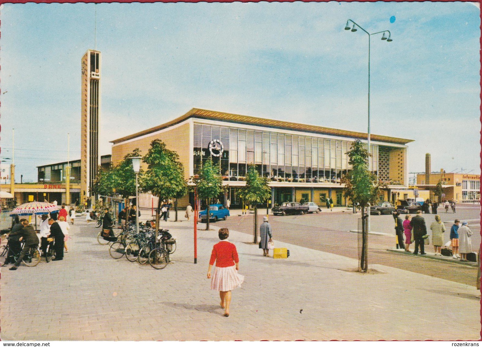 EINDHOVEN Railway Station Bahnhof Cars Opel Oldtimer Retro (In Zeer Goede Staat) - Eindhoven