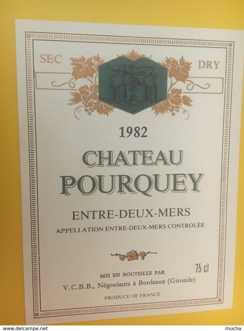 8358 - Château Pourquey1982 Entre-Deux-Mers - Bordeaux