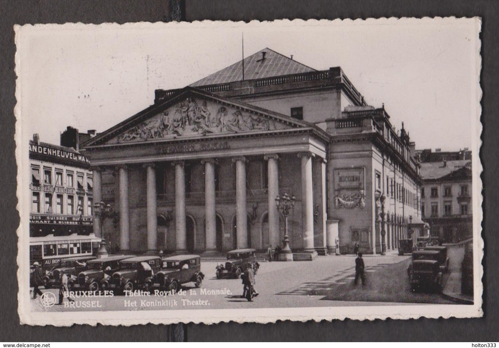 Royal Monnaie Theatre, Brussels, Belgium - Real Photo - Used 1937 - Other & Unclassified