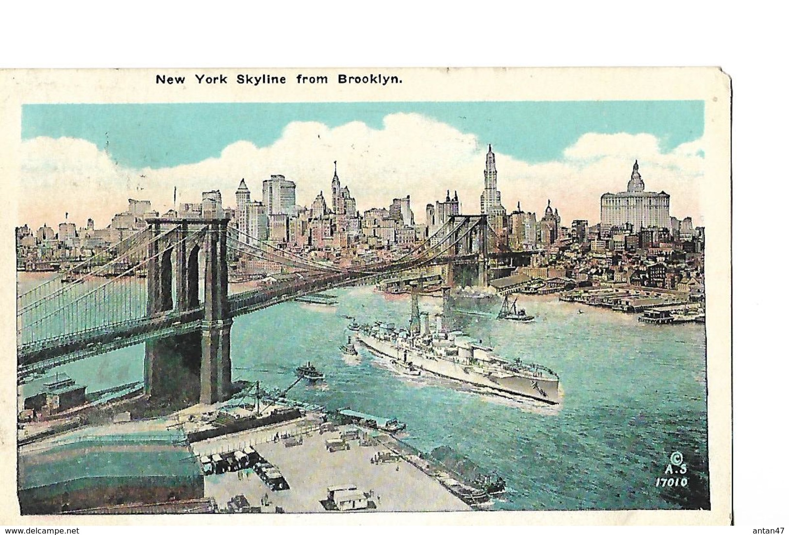 Carte / Etats-Unis / NEW YORK / Pont à BROOKLYN / 1924 - Brooklyn