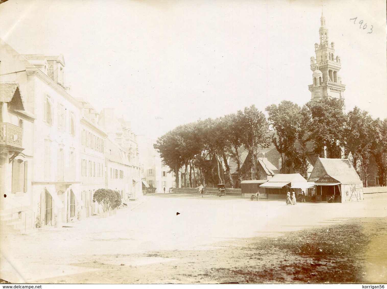 ROSCOFF **** STANDS FORAINS EN 1903    ***** PHOTO ANCIENNE **** - Roscoff