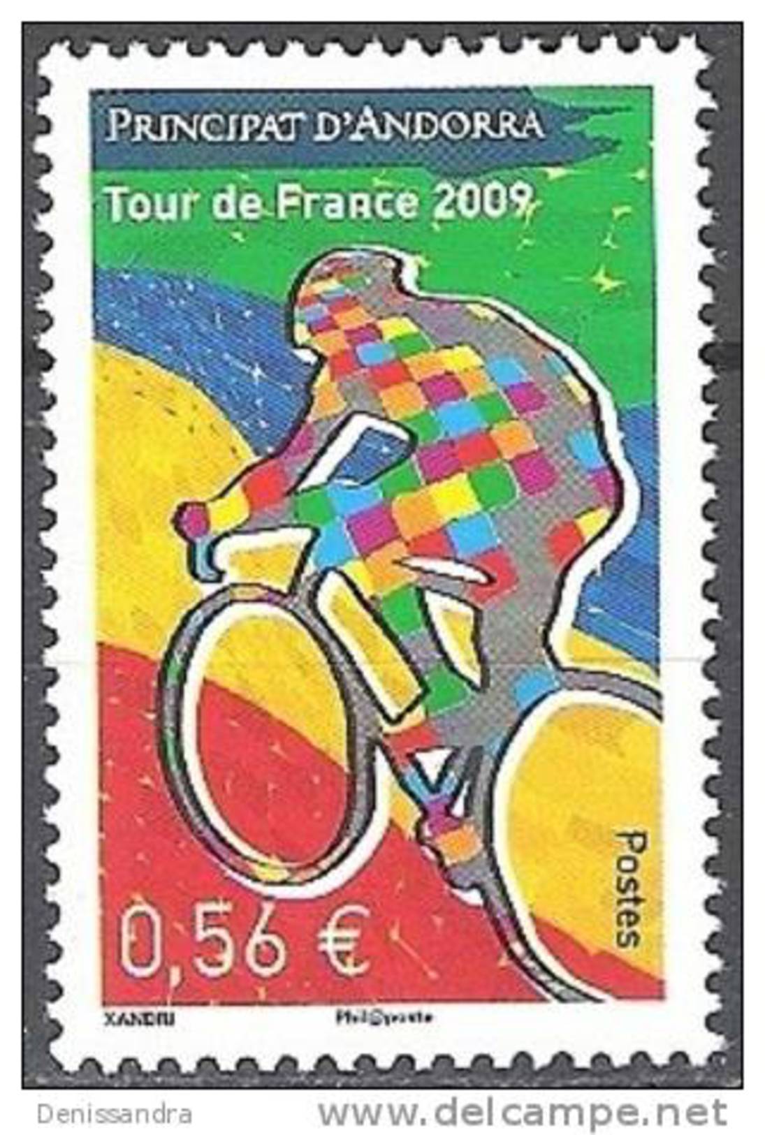 Andorre Français 2009 Yvert 677 Neuf ** Cote (2015) 2.00 Euro Tour De France - Ungebraucht