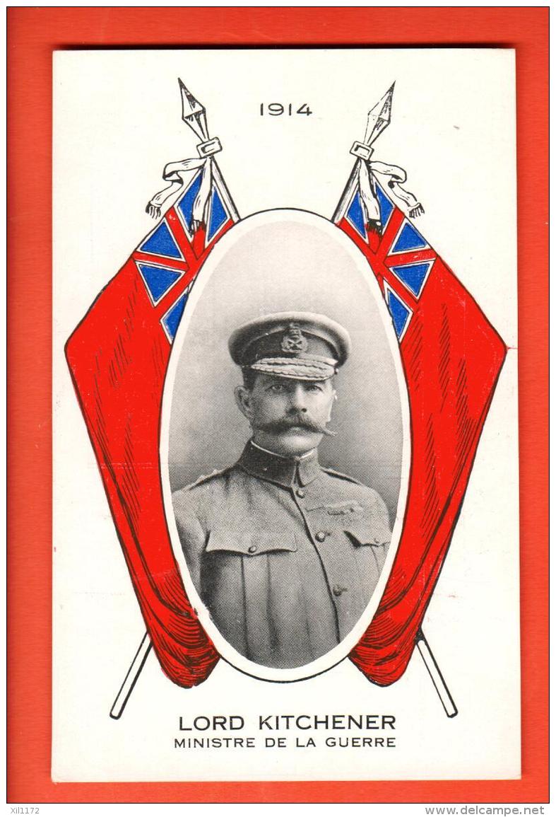 GCE-07 Lord Horatio Herbert Kitchener Ministre Anglais De La Guerre, Avec Union Jack. Not Used - Figuren