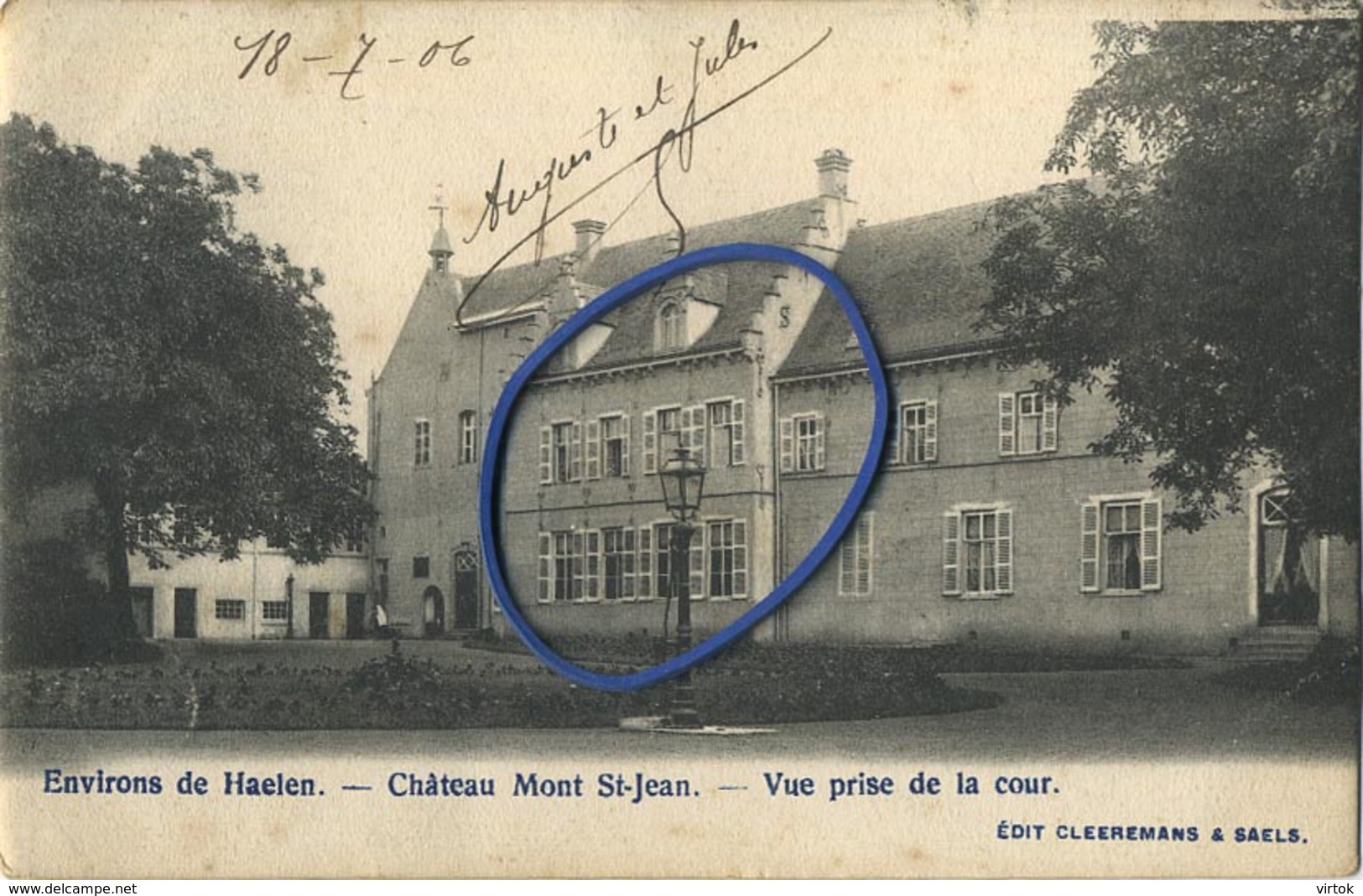 Environs De Haelen : HALEN :   Chateau Mont St Jean  ( Geschreven 1908 Met Zegel ) - Andere & Zonder Classificatie