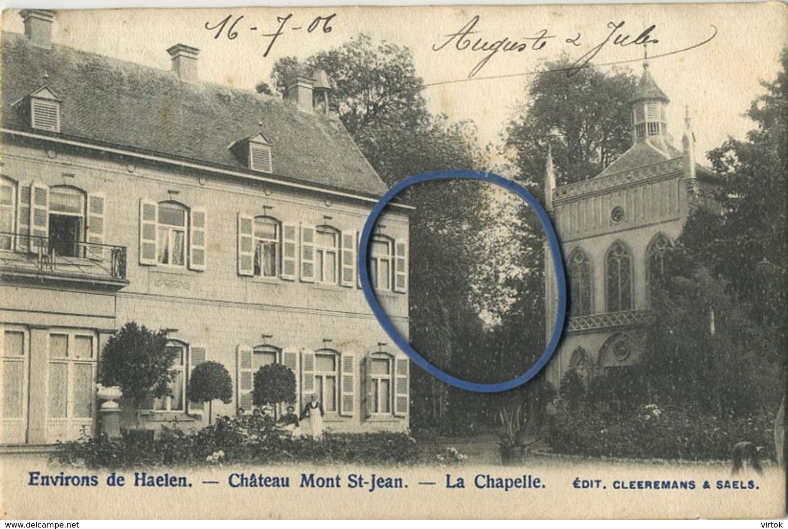 Environs De Haelen : HALEN :   Chateau Mont St Jean  ( Geschreven 1908 Met Zegel ) - Andere & Zonder Classificatie