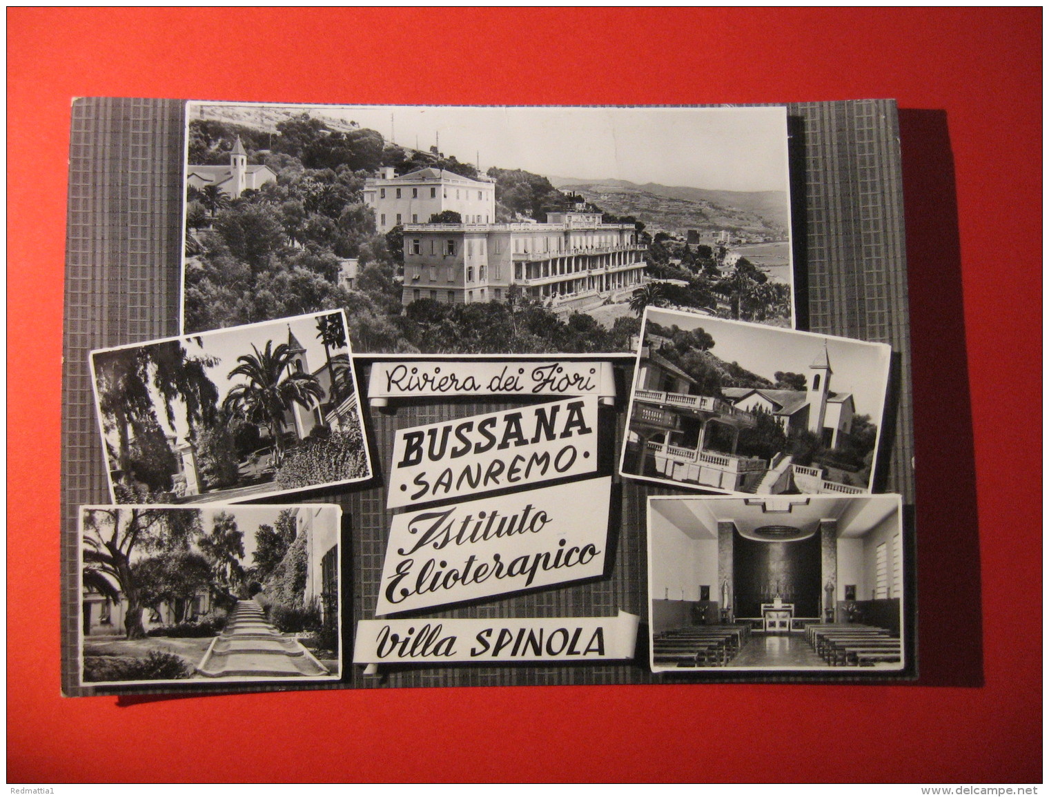 CARTOLINA  BUSSENA  SANREMO ISTIUTO ELIOTERAPICO VILLA SPINOLA VEDUTINE   -   B - 1727 - San Remo