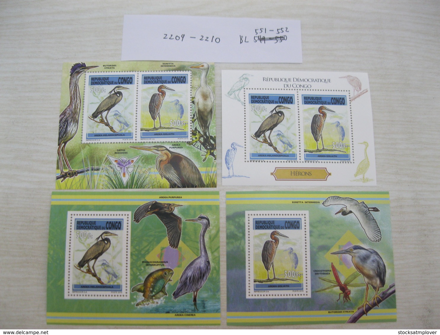 Congo (Kinshasa ) 2012  Birds   MI 2209-2210  BL551-552 - Mint/hinged